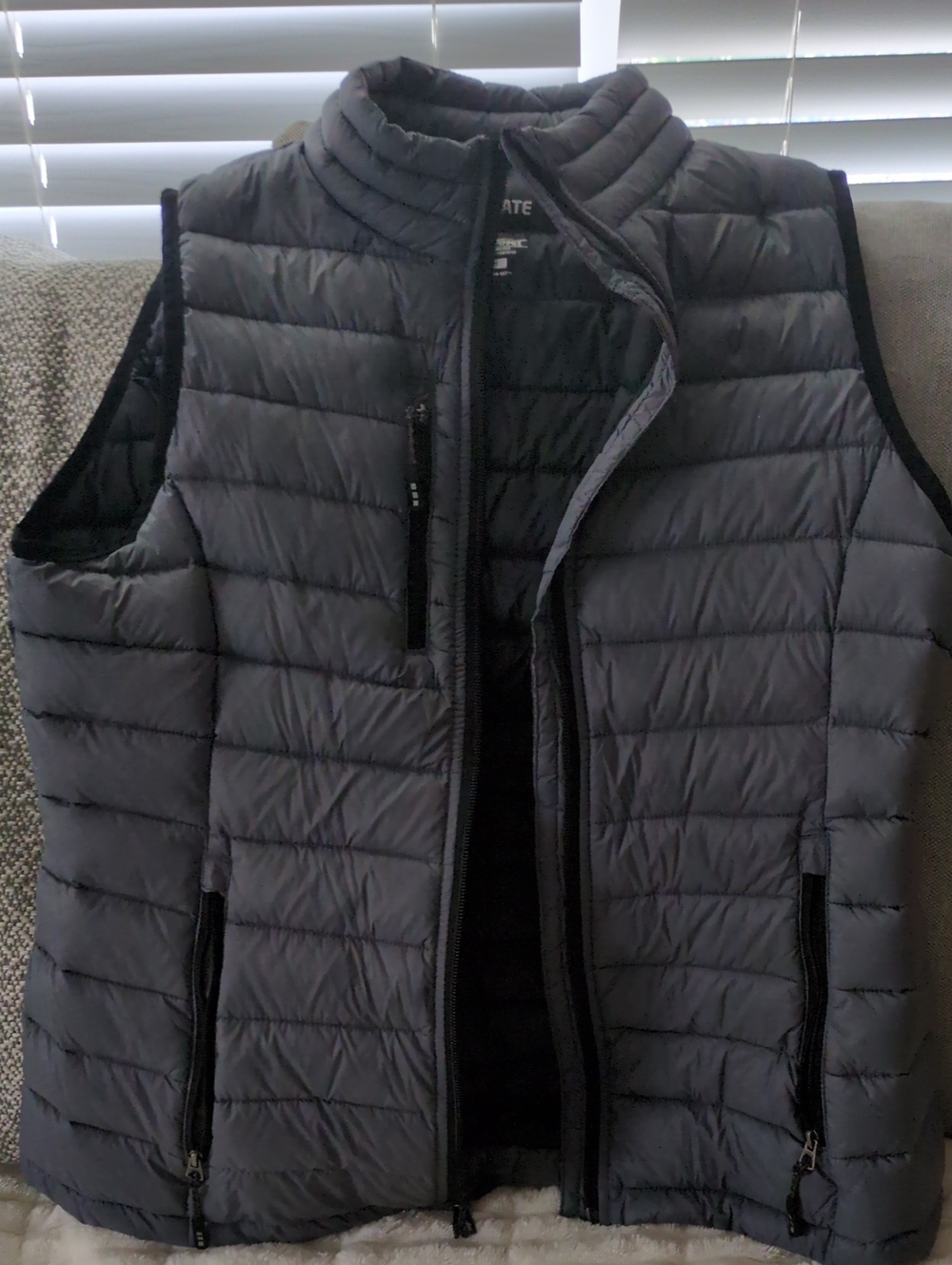 Woman's Quilted Puffer Vest - Gray